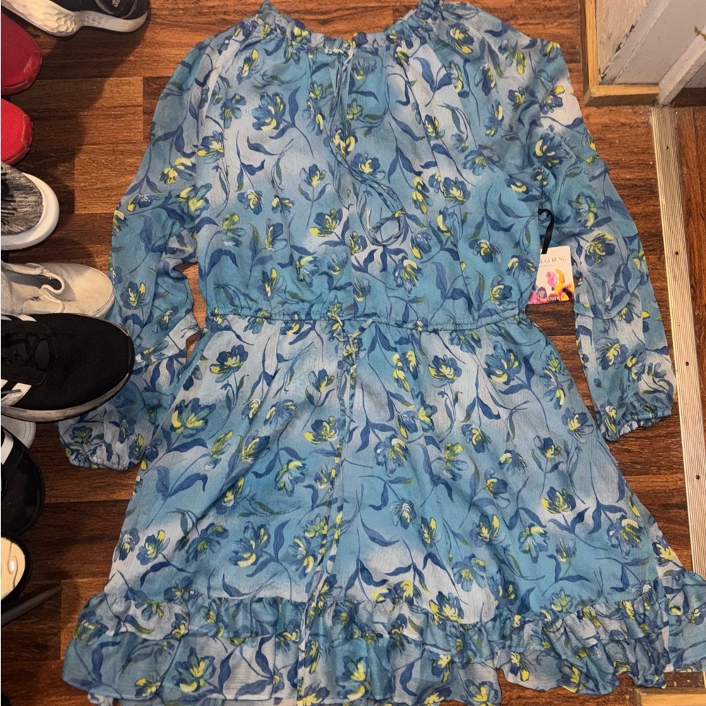 JCPenney Blue Floral Casual Dress